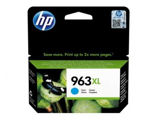HP 963XL - 22.77 ml - High Yield - cyan - original - ink cartridge - for Officejet Pro 9010, 9012, 9013, 9014, 9015, 9016, 9018, 9019, 9020, 9022, 9023, 9025, 9028