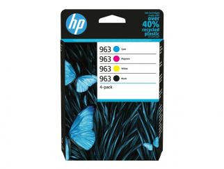 HP 963 - 4-pack - black, yellow, cyan, magenta - original - ink cartridge - for Officejet Pro 9010, 9012, 9014, 9015, 9016, 9019, 9020, 9022, 9025