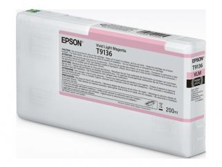 Epson T9136 - vivid light magenta - original - ink cartridge