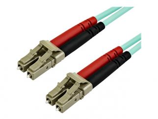 StarTech.com 15m OM3 LC to LC Multimode Duplex Fiber Optic Patch Cable - Aqua - 50/125 - LSZH Fiber Optic Cable - 10Gb (A50FBLCLC15) - patch cable - 15 m - aqua