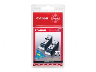 Canon PGI-520BK Twin Pack - 2-pack - 9.5 ml - black - original - hanging box - ink tank - for PIXMA iP100, iP110, TR150