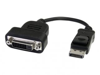 StarTech.com DisplayPort to DVI Adapter - Active Conversion - 1920x1200 - DP to DVI Single Link Converter for DVI-D Display (DP2DVIS) - DisplayPort adapter - DisplayPort (M) to DVI-D (F) - 20 cm - black - for P/N: DKM30CHDPD, DKM30CHDPDUE, SV231QDPU34K, T