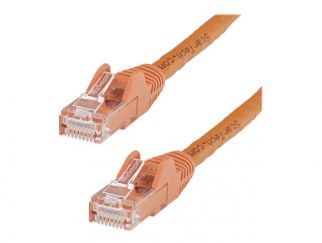 StarTech.com 75ft CAT6 Ethernet Cable, 10 Gigabit Snagless RJ45 650MHz 100W PoE Patch Cord, CAT 6 10GbE UTP Network Cable w/Strain Relief, Orange, Fluke Tested/Wiring is UL Certified/TIA - Category 6 - 24AWG (N6PATCH75OR) - Patch cable - RJ-45 (M) to RJ-4