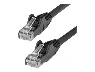 StarTech.com 75ft CAT6 Ethernet Cable, 10 Gigabit Snagless RJ45 650MHz 100W PoE Patch Cord, CAT 6 10GbE UTP Network Cable w/Strain Relief, Black, Fluke Tested/Wiring is UL Certified/TIA - Category 6 - 24AWG (N6PATCH75BK) - Patch cable - RJ-45 (M) to RJ-45