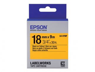 Epson LabelWorks LK-5YBP - label tape - 1 cassette(s) - Roll (1.8 cm x 9 m)