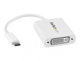 StarTech.com USB C to DVI Adapter - White - 1920x1200 - USB Type C Video Converter for Your DVI D Display / Monitor / Projector (CDP2DVIW) - External video adapter - USB-C - DVI - white - for P/N: TB4CDOCK