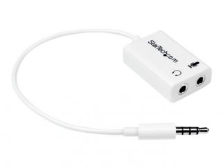 StarTech.com 4 Position Microphone and Headphone Splitter 3.5 mm 4 Pin / 4 Pole Mic and Audio Combo Splitter Cable (MUYHSMFFADW) - headset splitter - 15.25 cm