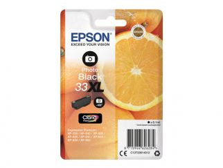 Epson Ink Cartridges, Claria" Premium Ink, 33, Oranges, Singlepack, 1 x 8.1 ml Photo Black, Standard, XL