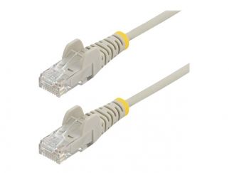 StarTech.com 50cm Slim LSZH CAT6 Ethernet Cable, 10 Gigabit Snagless RJ45 100W PoE Patch Cord, CAT 6 10GbE UTP Network Cable w/Strain Relief, Grey, Fluke Tested/ETL, Low Smoke Zero Halogen - Category 6 - 28AWG (N6PAT50CMGRS) - patch cable - 50 cm - grey