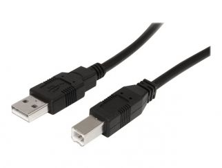 StarTech.com 9 m / 30 ft Active USB A to B Cable - M/M - Black USB 2.0 A to B Cord - Printer Cable - Extension USB Cable (USB2HAB30AC) - USB cable - USB (M) to USB Type B (M) - USB 2.0 - 9.15 m - active - black - for P/N: ICUSB232D