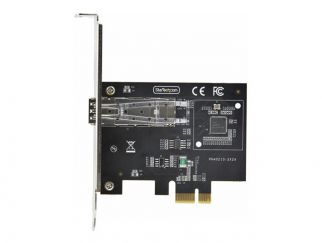 StarTech.com 1-Port GbE SFP Network Card, PCIe 2.1 x1, Intel I210-IS, 1GbE Controller, 1000BASE Copper/Fiber Optic, Single-Port Gigabit Ethernet NIC, Desktop/Server Backplanes - Windows and Linux Compatible (P011GI-NETWORK-CARD) - Network adapter - PCIe 2