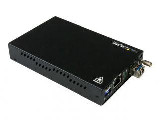 StarTech.com Singlemode (SM) LC Fiber Media Converter for 1Gbe Network - 10km - Gigabit Ethernet - 1310nm - with SFP Transceiver (ET91000SM10) - Fibre media converter - 1GbE - 100Base-LX, 1000Base-T - RJ-45 / LC single-mode - up to 10 km - 1310 nm - for P