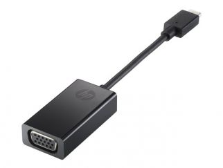 HP - External video adapter - USB-C - D-Sub - black - for ProBook 450 G8, 45X G9, 630 G8, 635, 640 G5, 640 G8, 64X G4, 650 G4, 650 G5, 650 G8