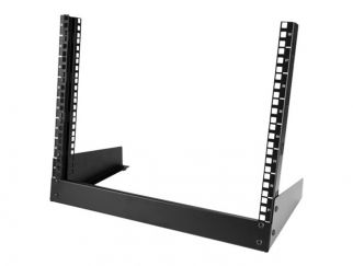 StarTech.com 8U Open Frame Network Rack - 19" 2 Post Free Standing Desktop Rack for Computer, AV, Media, IT, Data & Server Room Equipment (RK8OD) - rack - 8U