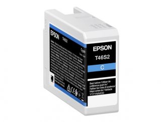 Epson T46S2 - 25 ml - cyan - original - ink cartridge - for SureColor P706, SC-P700, SC-P700 Mirage Bundling