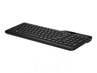 HP 475 - keyboard - dual-mode, multi-device, compact, 2-zone layout, low profile key travel, 12 programmable buttons - UK - jet black Input Device