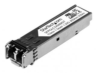 StarTech.com Cisco GLC-SX-MM Compatible SFP Module, 1000BASE-SX, 1GbE Multimode Fiber MMF Optic Transceiver, Gigabit Ethernet SFP, LC Connector, 550m, 850nm, Cisco IE3400, IE3300, IE3200 - Lifetime Warranty (SFPGLCSXMMST) - SFP (mini-GBIC) transceiver mod