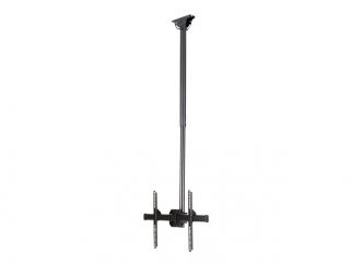 StarTech.com Ceiling TV Mount - 3.5' to 5' Pole - Full Motion - Supports Displays 32? to 75" - For VESA Mount Compatible TVs (FLATPNLCEIL) - Bracket - for flat panel - steel - black - screen size: 32"-75" - ceiling mountable - for P/N: HDMIPLATE