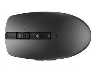 HP 715 - Mouse - multi-device, rechargeable - 7 buttons - wireless, wired - 2.4 GHz, Bluetooth 3.0 - USB wireless receiver - black