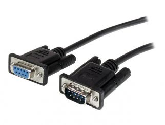 StarTech.com 2m Black Straight Through DB9 RS232 Serial Cable - DB9 RS232 Serial Extension Cable - Male to Female Cable (MXT1002MBK) - Serial extension cable - DB-9 (M) to DB-9 (F) - 2 m - black - for P/N: 1P3FPC-USB-SERIAL, IC232TTL, ICUSB2324I, ICUSB232