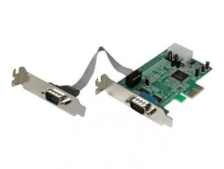 StarTech.com 2 Port Low Profile Native RS232 PCI Express Serial Card with 16550 UART - PCIe RS232 - PCI-E Serial Card (PEX2S553LP) - serial adapter - PCIe - RS-232 x 2