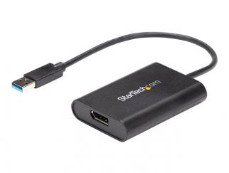 StarTech.com USB 3.0 to DisplayPort Adapter - 4K 30Hz - External Video & Graphics Card - Dual Monitor Display Adapter - Supports Windows (USB32DPES2) - DisplayPort adapter - TAA Compliant - USB Type A (M) to DisplayPort (F) - USB 3.0 - 20 cm - 4K30Hz (384