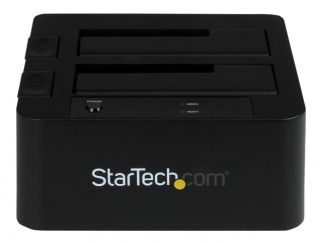 StarTech.com Dual-Bay USB 3.0 eSATA to SATA Hard Drive Docking Station, USB Hard Drive Dock, External 2.53.5 SATA IIIIII, SSDHDD Docking Station, Hot-Swap Hard Drive Bays - Top-Loading - Storage controller - 2.5", 3.5" - SATA 6Gb/s - eSATA 6Gb/s, USB 3.0 