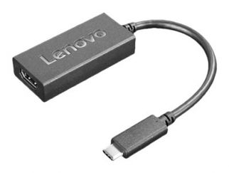 Lenovo - Adapter - 24 pin USB-C male to HDMI female - 24 cm - black - 4K60Hz (3840 x 2160) support