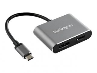 StarTech.com USB C Multiport Video Adapter, 4K 60Hz USB-C to HDMI 2.0 or DisplayPort 1.2 Monitor Adapter, USB Type-C 2-in-1 Display Converter HDMI/DP HBR2 HDR, Thunderbolt 3 Compatible - USB-C 2 in 1 Adapter (CDP2DPHD) - Adapter - 24 pin USB-C male to HDM