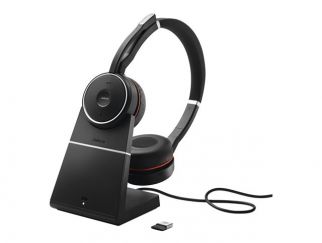 Jabra Evolve 75 SE MS Stereo - headset - with charging stand