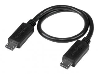 StarTech.com 8in Micro USB to Micro USB Cable - Male to Male - Micro USB OTG Cable for Your Mobile Device (UUUSBOTG8IN) - USB cable - Micro-USB Type B (M) to Micro-USB Type B (M) - USB OTG - 20.32 cm - black