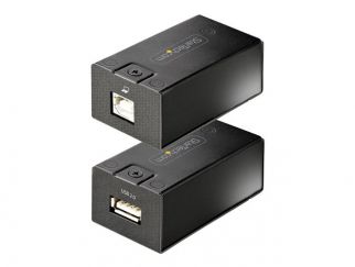 StarTech.com USB 2.0 Extender over Cat5e/Cat6 Cable (RJ45), 492ft/150m USB Over Ethernet Extender/Adapter Kit - Externally Powered USB Extender, USB to Ethernet Converter, 480 Mbps, Rugged Metal Housing (C15012-USB-EXTENDER) - USB extender - USB 2.0 - ove