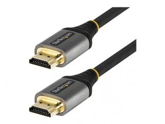 StarTech.com 20in (0.5m) Premium Certified HDMI 2.0 Cable with Ethernet, High-Speed Ultra HD 4K 60Hz HDMI Cable HDR10, ARC, HDMI Cord For Ultra HD Monitors, TVs, Displays, w/ TPE Jacket - Durable HDMI Video Cable (HDMMV50CM) - HDMI cable with Ethernet - 5