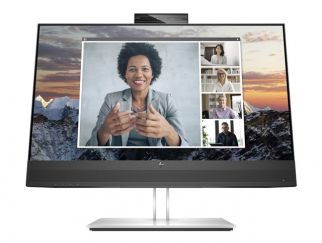 HP E24m G4 Conferencing - E-Series - LED monitor - 23.8" - 1920 x 1080 Full HD (1080p) @ 75 Hz - IPS - 300 cd/m² - 1000:1 - 5 ms - HDMI, DisplayPort, USB-C - speakers - silver (stand), black head