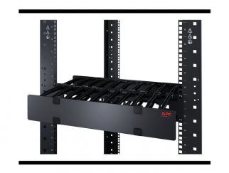 Horizontal Cable Manager, 2U x 4" Deep, Single-Sided with Cover