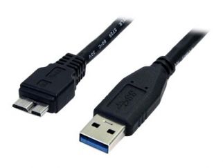 StarTech.com 0.5m (1.5ft) Black SuperSpeed USB 3.0 Cable A to Micro B - USB 3.0 Micro B Cable - 1x USB 3 A (M), 1x USB 3 Micro B (M) 50cm (USB3AUB50CMB) - USB cable - Micro-USB Type B to USB Type A - 50 cm