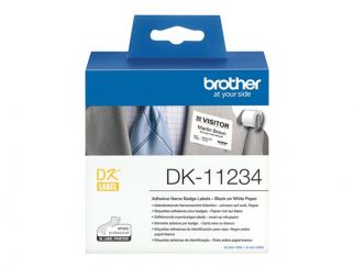 Brother DK11234 - Paper - self-adhesive - black on white - 60 x 86 mm 260 label(s) (1 roll(s) x 260) die cut labels