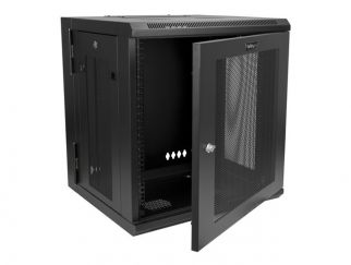 StarTech.com 12U 19" Wall Mount Network Cabinet, 20" Deep 4 Post Hinged Locking IT Computer Equipment Enclosure with Shelf, Flexible Vented Switch Depth Data Rack Cisco 3850, 2960 Series - 12U Vented Cabinet (RK1224WALHM) - Rack enclosure cabinet - wall m