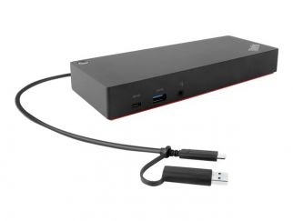 ThinkPad Hybrid USB-C with USB-A Dock includes power cable. For EU.