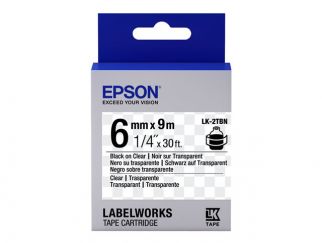 Epson LabelWorks LK-2TBN - Black on clear - Roll (0.6 cm x 9 m) 1 roll(s) label tape - for LabelWorks LW-1000, 300, 400, 600, 700, 900, K400, Z700, Z710, Z900