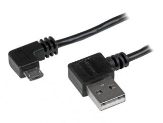 StarTech.com 1m 3 ft Micro-USB Cable with Right-Angled Connectors - M/M - USB A to Micro B Cable - 3ft Right Angle Micro USB Cable (USB2AUB2RA1M) - USB cable - Micro-USB Type B to USB - 1 m