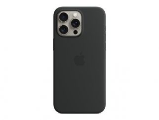 Apple - Back cover for mobile phone - MagSafe compatibility - silicone - black - for iPhone 15 Pro Max