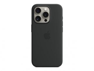 Apple - Back cover for mobile phone - MagSafe compatibility - silicone - black - for iPhone 15 Pro
