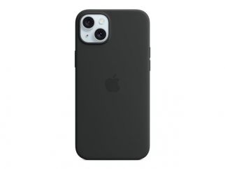 Apple - Back cover for mobile phone - MagSafe compatibility - silicone - black - for iPhone 15 Plus