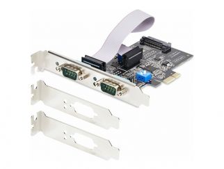 StarTech.com 2-Port Serial PCIe Card, Dual-Port PCI Express to RS232/RS422/RS485 (DB9) Serial Card, Low-Profile Brackets Incl., 16C1050 UART, TAA-Compliant, Windows/Linux, TAA Compliant - Level-4 ESD Protection (2S232422485-PC-CARD) - serial adapter - PCI