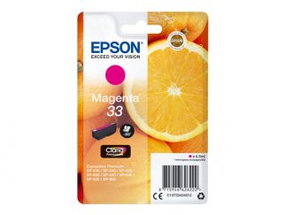 Epson Ink Cartridges, Claria" Premium Ink, 33, Oranges, Singlepack, 1 x 4.5 ml Magenta, Standard