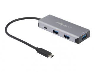 StarTech.com 4 Port USB C Hub w/ 3x USB A & 1x USB C, SuperSpeed 10Gbps USB Type-C, USB 3.1/3.2 Gen 2 Hub, USB Bus Powered, Compact USB-C to USB Adapter Hub, Portable/Laptop Hub, Aluminum - Windows/macOS/Linux (HB31C3A1CB) - Hub - 1 x USB-C + 3 x USB 3.1 