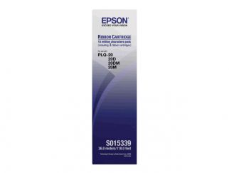 Epson SIDM Black Ribbon Cartridge for PLQ-20/22, 3-Pack (C13S015339)