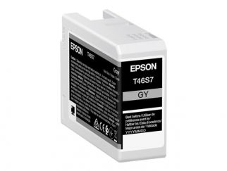 Epson T46S7 - 25 ml - grey - original - ink cartridge - for SureColor P706, SC-P700, SC-P700 Mirage Bundling