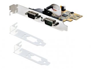 StarTech.com 2-Port PCI Express Serial Card, Dual Port PCIe to RS232 (DB9) Serial Interface Card, 16C1050 UART, Standard or Low Profile Brackets, COM Retention, For Windows & Linux - PCIe to Dual DB9 Card (21050-PC-SERIAL-LP) - Serial adapter - PCIe 2.0 l